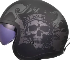 LS2 Jethelmen|Helmen Met Zonnevizier-OF599 pitfire II Wiy Back Grey-06