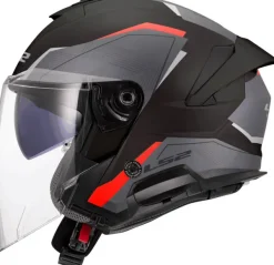 LS2 Jethelmen|Helmen Met Zonnevizier-OF618 Vero II Air Back Red