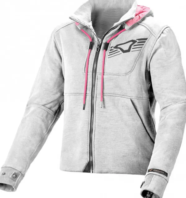 Macna Motorjassen-Ditrict adie otorja Hoodie ight grey