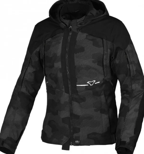 Macna Motorjassen-Territor adie otorja Waterproof Hoodie Back/Grey