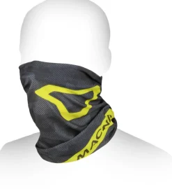 Macna Nekwarmers En Windcollars-Tube zomer Logo Grey/Yellow