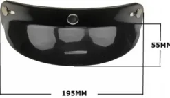 MKX Vizieren-Zonneklep 195mm Zwart