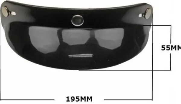 MKX Vizieren-Zonneklep 195mm Zwart