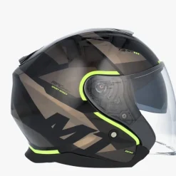 MT Jethelmen|Helmen Met Zonnevizier-Jet Thunder 3 V Bow Back/Yeow