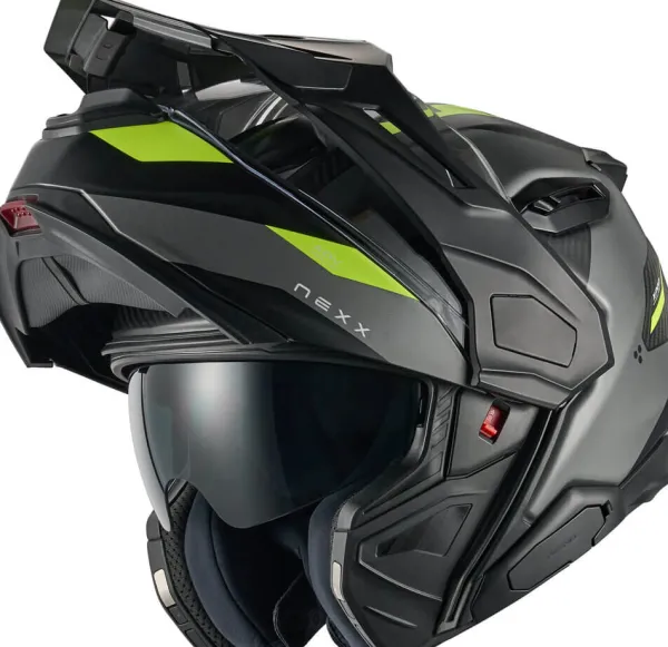NEXX Adventure Helmen|Systeemhelmen-X.IFECOUNTRY Terra att Grey/Neon Yeow
