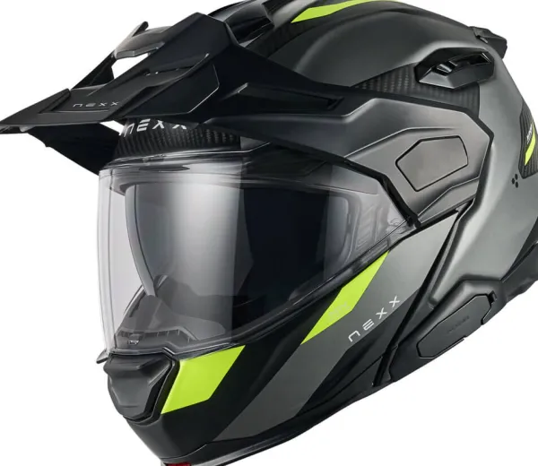 NEXX Adventure Helmen|Systeemhelmen-X.IFECOUNTRY Terra att Grey/Neon Yeow