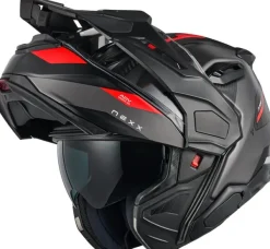 NEXX Adventure Helmen|Systeemhelmen-X.IFECOUNTRY Terra att Grey/Red