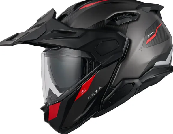 NEXX Adventure Helmen|Systeemhelmen-X.IFECOUNTRY Terra att Grey/Red
