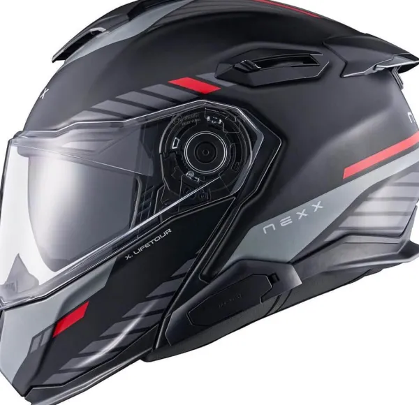 NEXX Systeemhelmen|Helmen Met Zonnevizier-X.IFETOUR Gobe att Back/Red