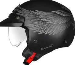 NEXX Retro Helmen|Helmen Met Zonnevizier-Y.10 Eage Rider Back/Grey at