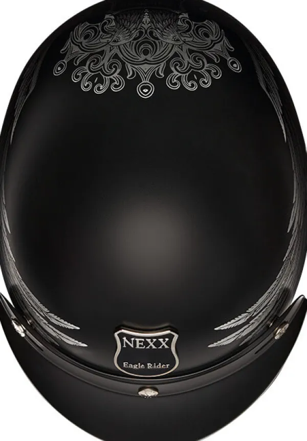 NEXX Retro Helmen|Helmen Met Zonnevizier-Y.10 Eage Rider Back/Grey at