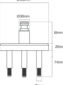 Oxford Motorsloten-Beast Floor Lock Adapter LK113