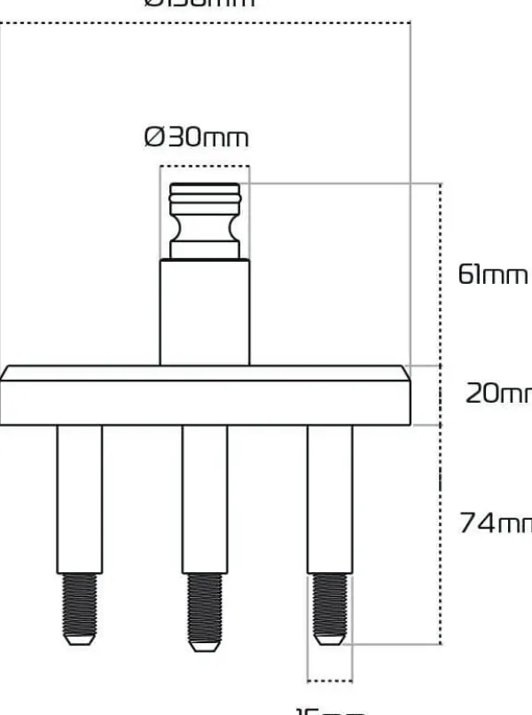 Oxford Motorsloten-Beast Floor Lock Adapter LK113