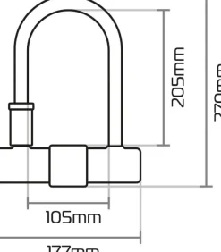Oxford Motorsloten-Magnum Beugelslot ART4 177x270mm LK223