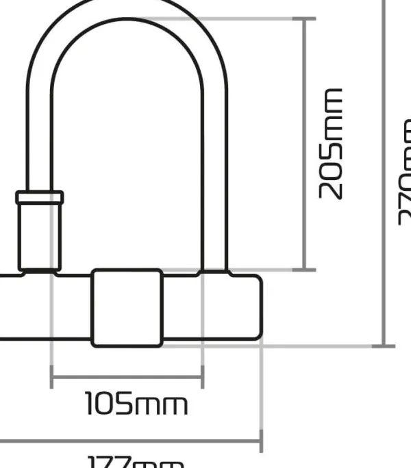 Oxford Motorsloten-Magnum Beugelslot ART4 177x270mm LK223