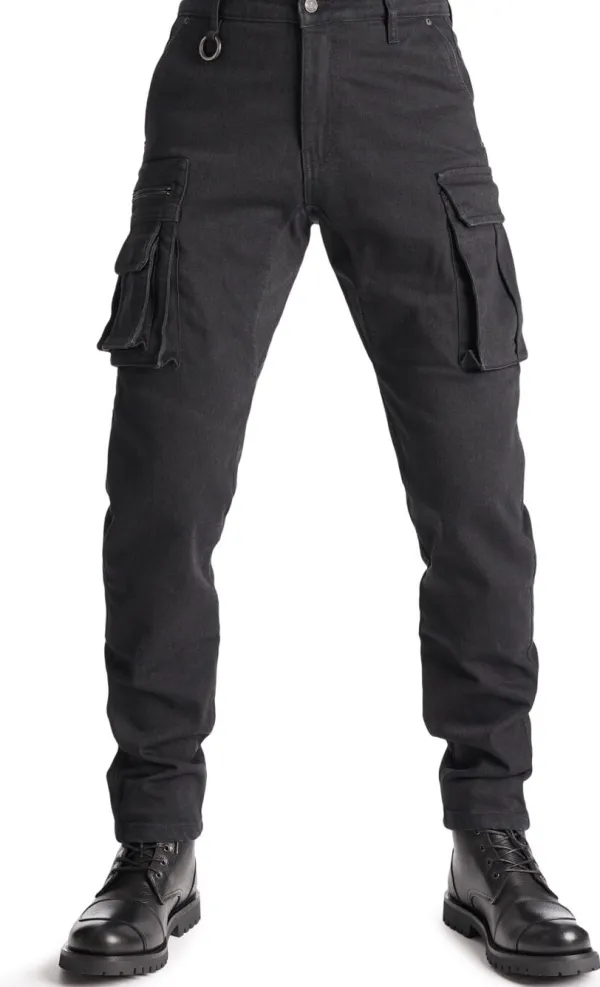 Pando Moto Motorbroeken|Motorjeans-Desert-Cargo Motorjeans Black