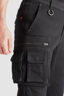 Pando Moto Motorbroeken|Motorjeans-Desert-Cargo Motorjeans Black