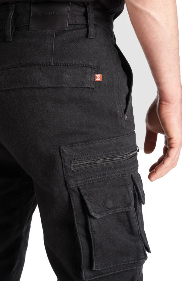 Pando Moto Motorbroeken|Motorjeans-Desert-Cargo Motorjeans Black