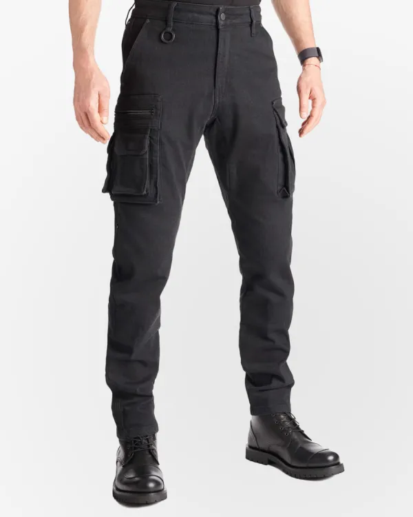 Pando Moto Motorbroeken|Motorjeans-Desert-Cargo Motorjeans Black