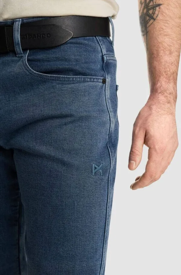 Pando Moto Motorbroeken-James-Regular Motorbroek Blue