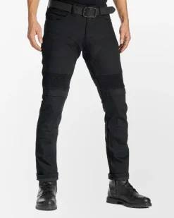 Pando Moto Motorjeans-Karldo Slim Motorjeans Black