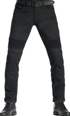 Pando Moto Motorjeans-Karldo Slim Motorjeans Black