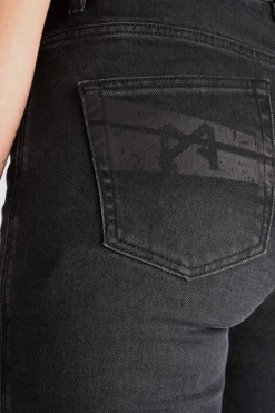 Pando Moto Motorjeans-Kaya Slim Motorjeans Grey
