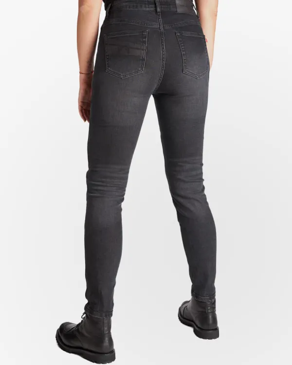 Pando Moto Motorjeans-Kaya Slim Motorjeans Grey