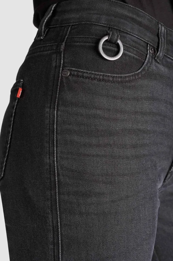 Pando Moto Motorjeans-Kaya Slim Motorjeans Grey