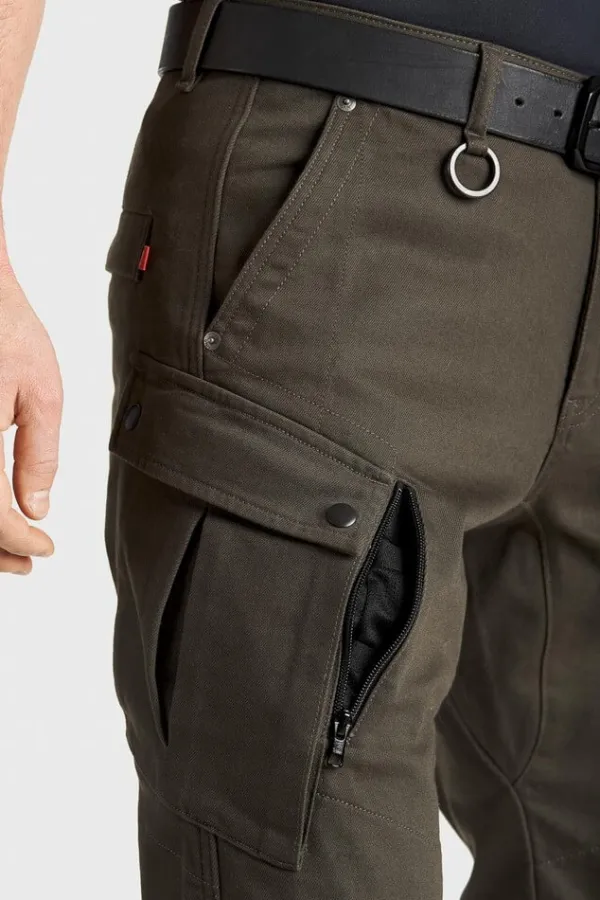 Pando Moto Motorbroeken-Mark Motorjeans Olive