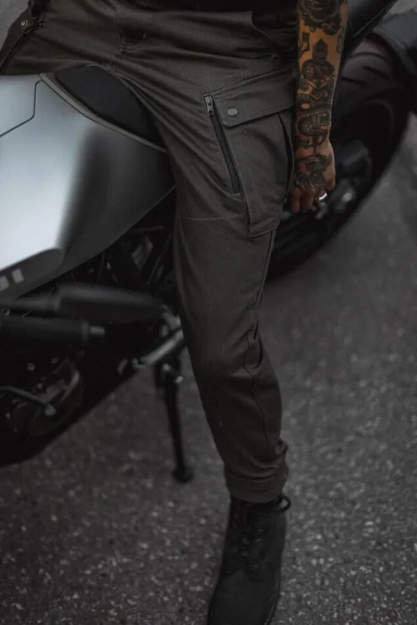 Pando Moto Motorbroeken-Mark Motorjeans Olive