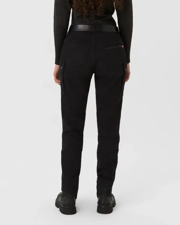Pando Moto Motorbroeken|Motorjeans-Mila Cargo Motorjeans Black