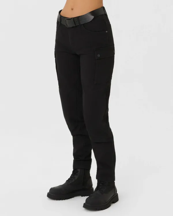 Pando Moto Motorbroeken|Motorjeans-Mila Cargo Motorjeans Black