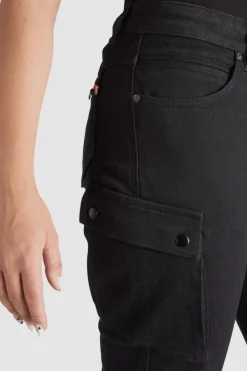 Pando Moto Motorbroeken|Motorjeans-Mila Cargo Motorjeans Black