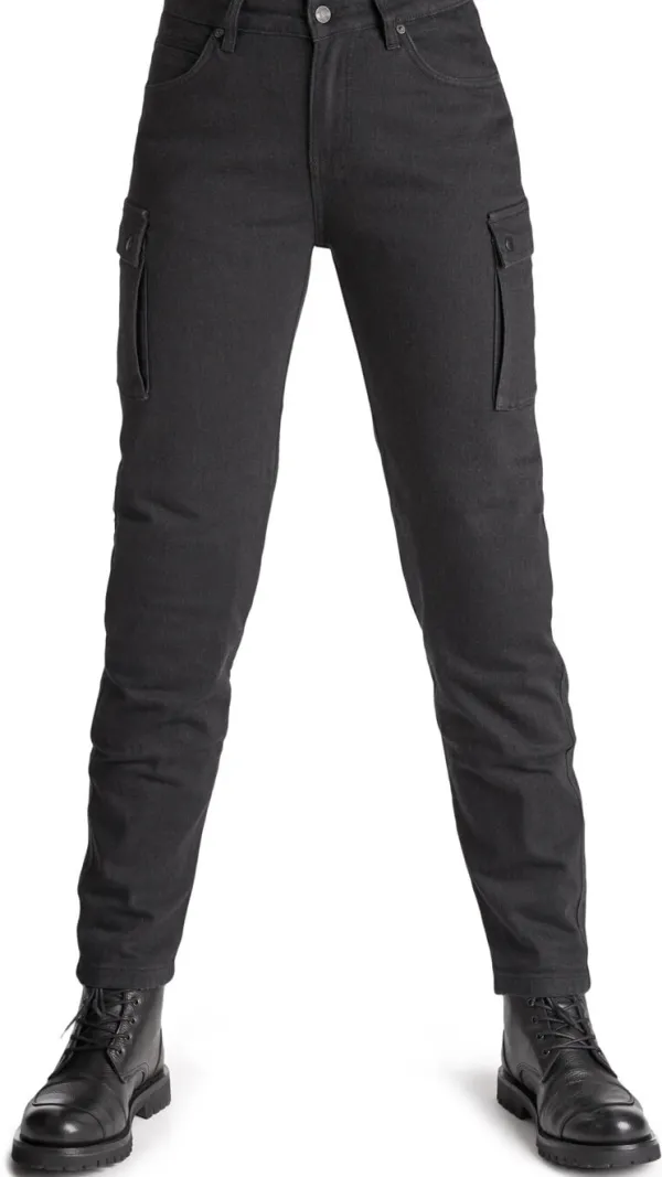 Pando Moto Motorbroeken|Motorjeans-Mila Cargo Motorjeans Black