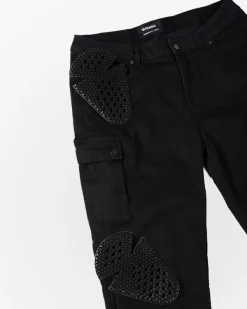 Pando Moto Motorbroeken|Motorjeans-Mila Cargo Motorjeans Black