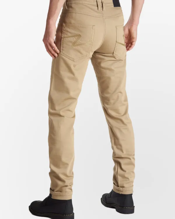 Pando Moto Motorjeans-Robby Slim Motorjeans Beige