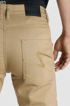 Pando Moto Motorjeans-Robby Slim Motorjeans Beige