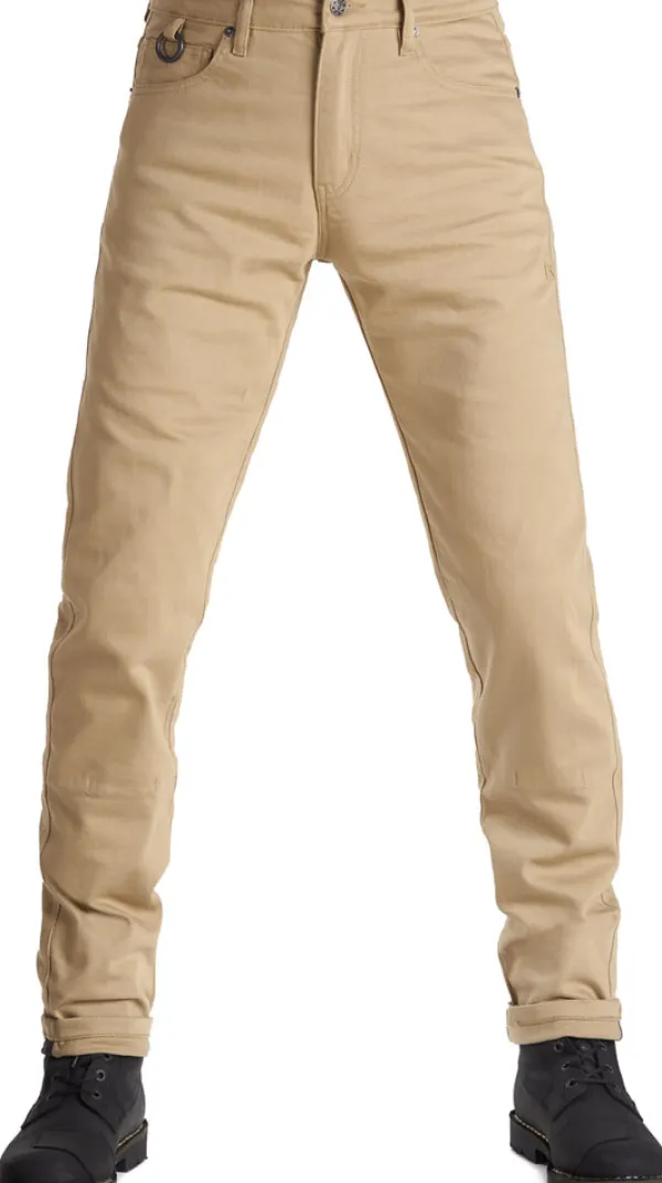 Pando Moto Motorjeans-Robby Slim Motorjeans Beige