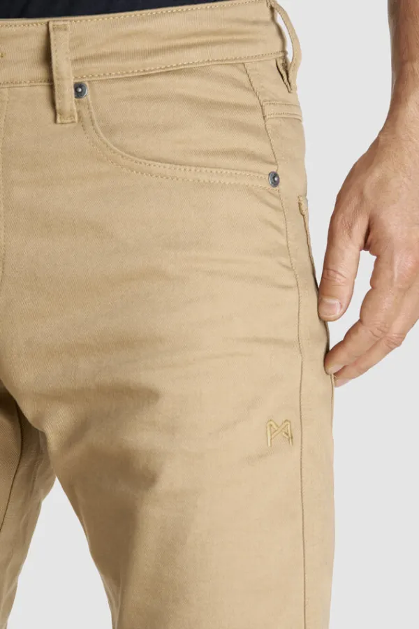 Pando Moto Motorjeans-Robby Slim Motorjeans Beige