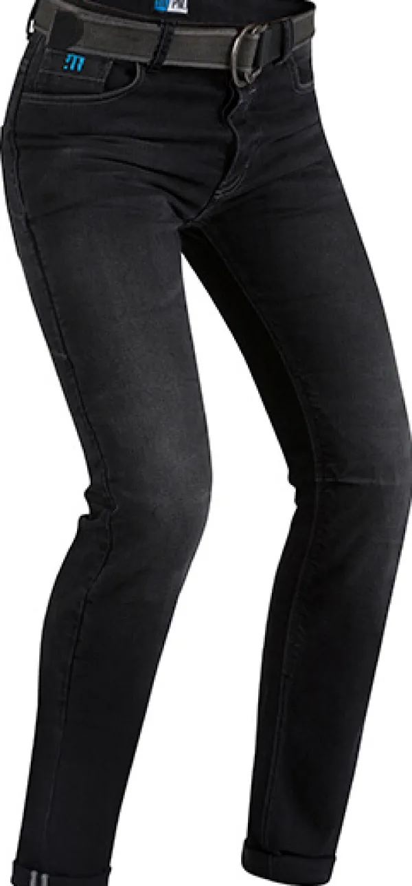 PMJ Motorjeans-Caferacer Motorjeans Washed Black 120