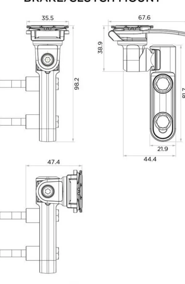 Quad Lock Telefoonhouders-Brake/Clutch Master Cylinder Phone Mount Brake/Clutch Master Cylinder Phone Mount