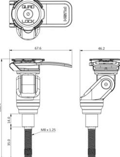 Quad Lock Telefoonhouders-Klembevestiging op stuur Klembevestiging op stuur