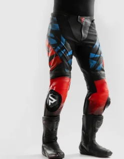 Rebelhorn Motorbroeken-Inferno Motorbroek Black/Blue/White/Red