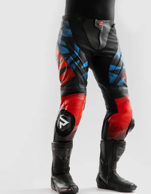 Rebelhorn Motorbroeken-Inferno Motorbroek Black/Blue/White/Red