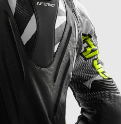 Rebelhorn Motorjassen-Inferno Motorjas Black/Fluo Yellow
