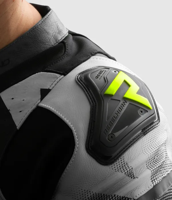 Rebelhorn Motorjassen-Inferno Motorjas Black/Fluo Yellow