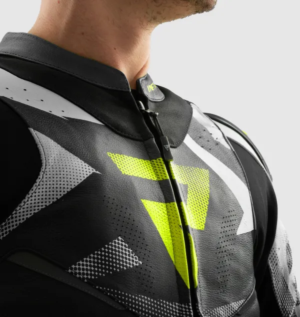 Rebelhorn Motorjassen-Inferno Motorjas Black/Fluo Yellow