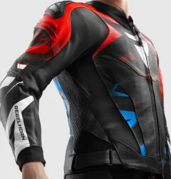 Rebelhorn Motorjassen-Inferno Motorjas Black/Blue/White/Red