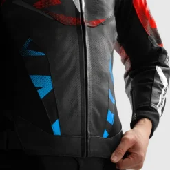 Rebelhorn Motorjassen-Inferno Motorjas Black/Blue/White/Red